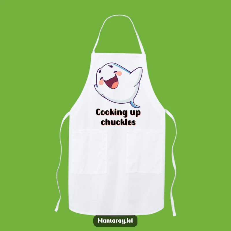 Funny Barrel Roll Manta Ray Kitchen Apron: Cook with Glee, Perfect Funny Gift