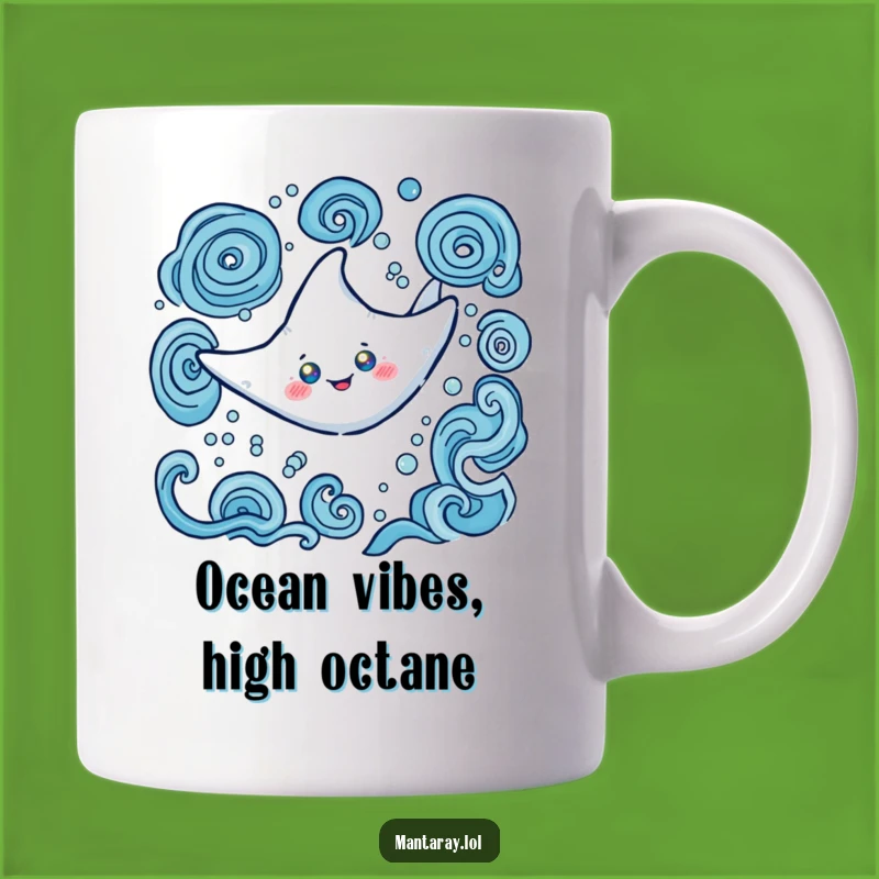 Funny Glowing Manta Ray Mug: A Happy Ocean Dweller Perfect for Gift Giving