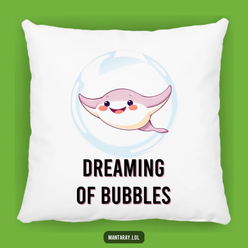 Funny Manta Ray Bubble Pillow: Comfy Cuddle Buddy with Aquatic Humor, Sweet Gift!