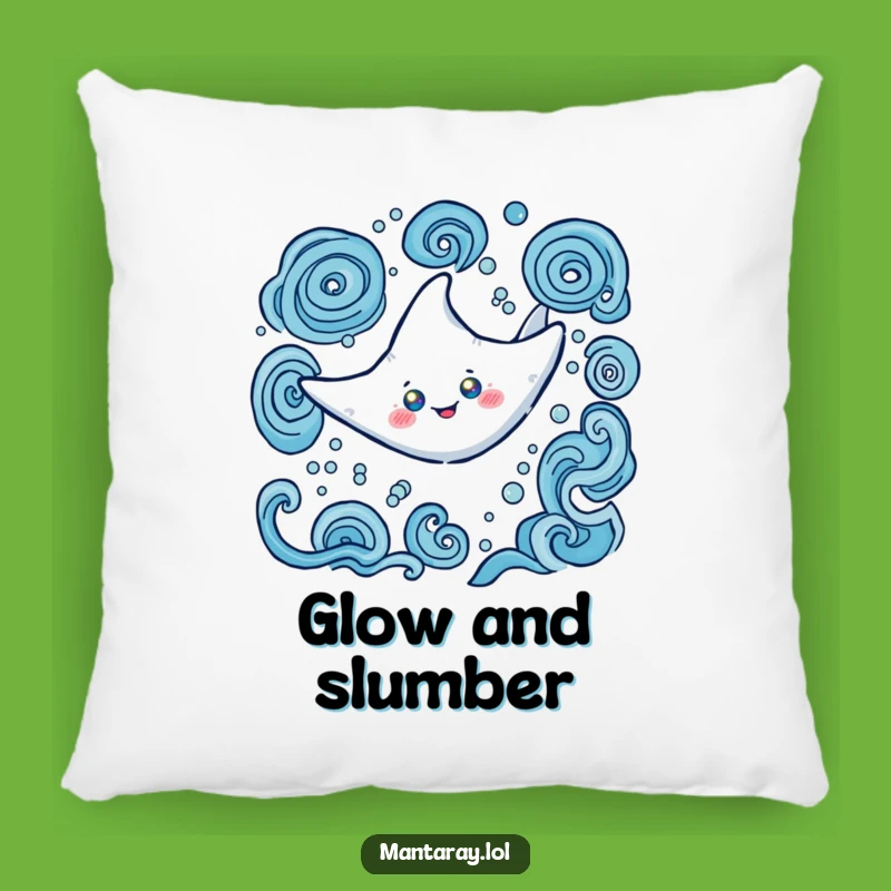 Soft Funny Glowing Manta Ray Pillow: Cozy Ocean Comfort, Ideal Funny Gift