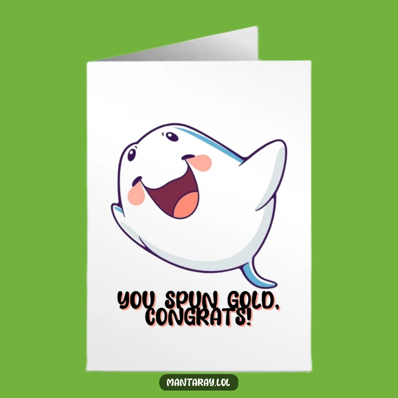 Free Printable Congratulations Card: Manta Ray's Joyful Barrel Roll!