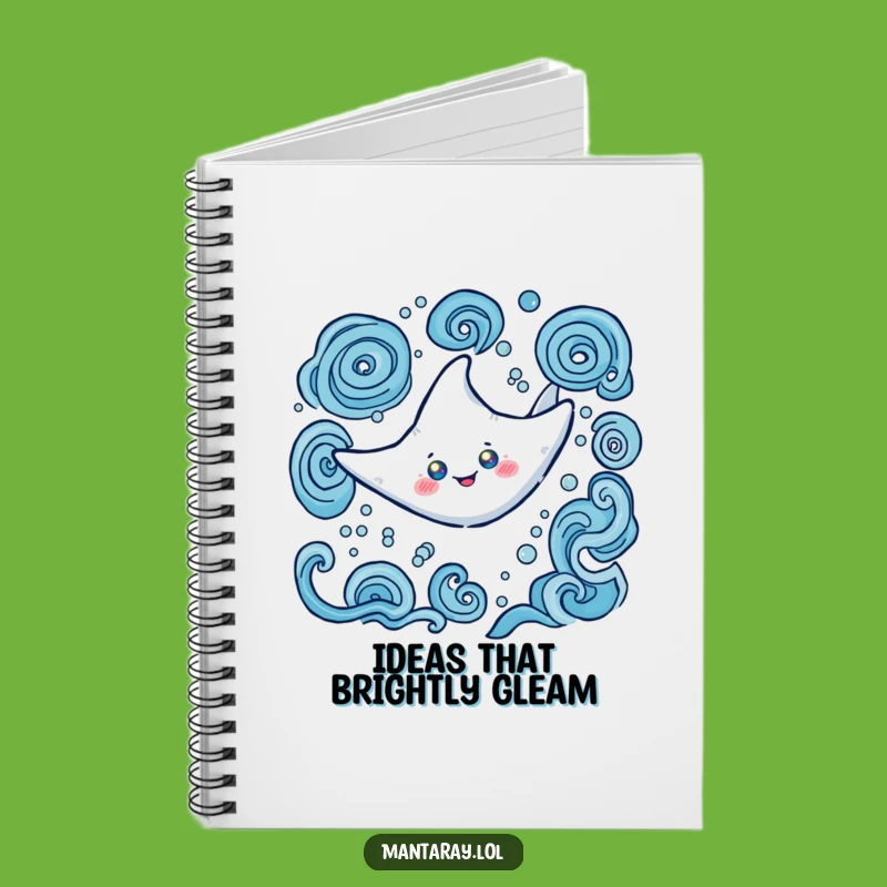 Funny Glowing Manta Ray Notebook: Jot Down Ideas with Ocean Sparkle, Great Funny Gift